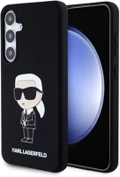 Samsung KLHCS24MSNIKBCK Karl lagerfeld liquid silicone ikonik nft  galaxy s24 plus hátlap tok, fekete kép