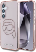 Samsung KLHCS25SHKHDCELP Karl lagerfeld rhinestones karl head logo  galaxy s25 hátlap tok, rózsaszín kép