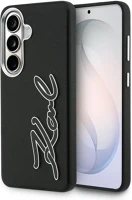 Samsung KLHCS26SPGFKSRSK Karl lagerfeld grained signature metal resin logo  galaxy s26 tok, fekete kép