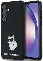 Samsung KLHCSA55SMHCNPK Karl lagerfeld choupette metal pin  galaxy a55 hátlap tok, fekete kép