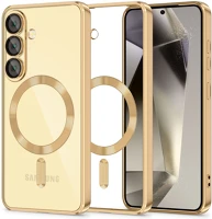 Samsung PT5903396438776 galaxy a57 5g - magsafe kompatibilis átlátszó hátlap tok, arany szilikon kép