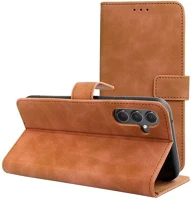 Samsung SOP104680 galaxy a34 5g flip/oldalra nyíló műbőr tok kártyatartó résszel, barna kép