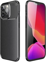 Samsung SOP105677 galaxy s25 szilikon tok, karbon mintás szilikon tok, fekete kép