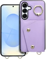 Samsung SP109403 galaxy s25 kártyatartós tok gyűrűs kitámasztóval, csuklóra / vállra kép