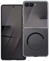 Samsung SP109742 Heat  galaxy z flip 7 mágneses hátlap tok, átlátszó-fekete kép