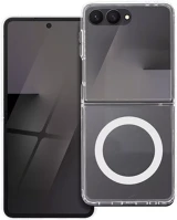 Samsung SP109749 Clear  galaxy z flip 7 mágneses hátlap tok, átlátszó-fehér kép