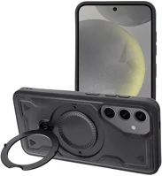 Samsung SP110846 galaxy s25 fe starabíró tok kitámasztóható gyűrűvel, fekete kép