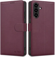 Samsung SP111559 galaxy a17 flip / kinyitható tok kártyatartóval, bordó kép