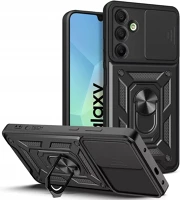 Samsung SP111866 galaxy a16 strapabíró tok kameravédelemmel, kitámasztóval, fekete kép