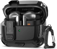 Samsung SP112685 Tech-protect carbonox  galaxy buds 3 / 3 fe / 3 pro tok, karabinerrel, fekete kép