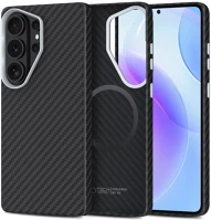 Samsung SP113538 Tech-protect ion carbon  galaxy s26 ultra hátlap tok, magsafe, fekete-ezüst kép