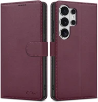 Samsung SP113762 galaxy s26 ultra flip / kinyitható tok kártyatartóval, bordó kép