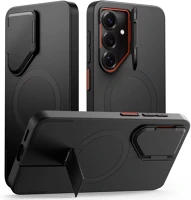 Samsung SP113764 galaxy s26 tok kameravédelemmel, kitámasztóval, fekete-narancs kép