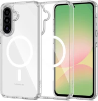 Samsung SP114135 galaxy a37 hátlap tok, megerősített sarok, magsafe, átlátszó-fehér kép