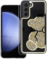 Samsung SP114158 Teddy bear  galaxy a37 csillogó köves tok, arany kép