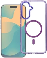 Samsung SP114160 Frame clear hybrid mag  galaxy a37 hátlap tok, magsafe, átlátszó-lila kép