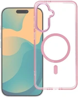 Samsung SP114161 galaxy a37 hátlap tok, magsafe, átlátszó-rózsaszín kép