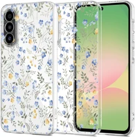 Samsung SP114501 Tech-protect flexair spring flowers  galaxy a57 tok, virág minta, átlátszó kép