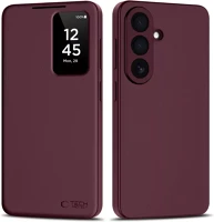 Samsung SP114595 Tech-protect smart wallet  galaxy a57 flip / kinyitható tok, bordó kép