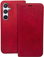 Samsung TF5907504551791 galaxy s25 fe - suede - piros mágneses szilikon keretes könyvtok ﻿ kép