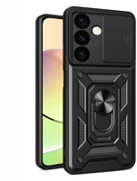 Samsung TF5907504589763 galaxy s26  - camshield - fekete szilikon tok, kitámasztó ujjgyűrűvel kép
