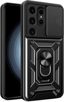 Samsung TF5907504589817 galaxy s26 ultra - camshield - fekete szilikon tok, kitámasztó kép