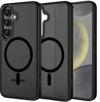 Samsung TS15340 galaxy s25 sm-s931, műanyag hátlap védőtok + szilikon keret, magsafe kép