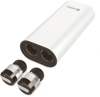 Sandberg BT; 2100MAH fülhallgató vezeték nélküli - bluetooth earbuds +powerbank ( akku; mikrofon; léptető gomb; króm) kép