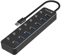 Sandberg 134-33 Usb hub - usb 3.0 hub 7 ports (bemenet: usb-a 3.0, kimenet: 7x usb-a 3.0, 24cm, fekete) kép