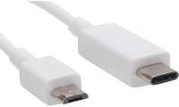 Sandberg 136-06 Kábel - usb-c to microusb (1m; fehér; usb-c bemenet; micro usb (apa) kimenet) kép