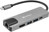 Sandberg 336-99 Notebook dokkoló - usb-c 5in1 travel dock saver kép