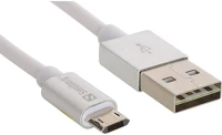 Sandberg 440-96 Kábel - microusb reversible (1m; ezüst; megfordítható csatlakozók; usb-a apa bemenet; microusb apa kimenet) kép