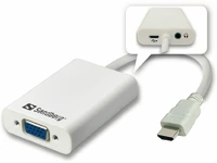 Sandberg 508-77 Hdmi - vga+audio adapter fehér kép