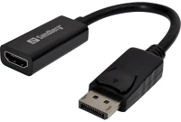 Sandberg 1.4B 4K30 kábel átalakító - displayport - hdmi (displayport 1.2 apa - hdmi  anya; fekete) kép