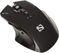 Sandberg 2400DPI; 8 egér vezeték nélküli - wireless sniper mouse (optikai;  gomb; led; beépített akku; fekete) kép
