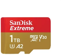 Sandisk 00121590 1tb sd micro extreme (sdxc class 10 uhs-i u3) memóriakártya kép