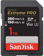 Sandisk 00215495 Extreme pro sdxc kártya 1tb 280/150 mb/s uhs-ii v60 kép