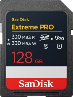 Sandisk 00226808 Extreme pro 128gb sdxc memory card 300/300mb/s , 8k, v90, uhs-ii kép
