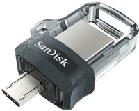 Sandisk 173386 Ultra dual drive 128gb m3.0 usb3.0 pendrive, fekete kép