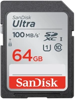 Sandisk 186469 Sdxc ultra kártya 64gb, 100mb/s cl10 uhs-i () kép