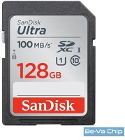 Sandisk 186470 Sdxc ultra kártya 128gb, 100mb/s cl10 uhs-i () kép