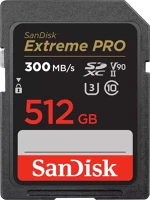 Sandisk 300/300MB/S , 8K, V90, UHS-II Extreme pro 512gb sdxc memory card 300/300mb/s , 8k, v90, uhs-ii kép