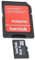 Sandisk SDSDQM-032G-B35A Microsd  + adapter 32gb kép