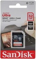 Sandisk SDSDUNR-032G-GN3IN 32gb ultra sdhc memory card 100mb/s - kép