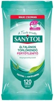 Sanytol C60353_12873 Felületfertőtlenítő kendő 120 lap/csomag kép
