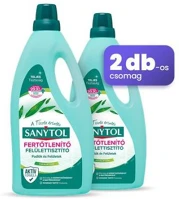 Sanytol COR_KHT1414 Felület tisztító- és fertőtlenítőszer, duopack, 2x1 l, eukaliptusz kép