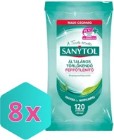 Sanytol DA503XSZWYK3045206313506 Fertőtlenítő tisztító kendő 120db/csg karton - 8 csg kép