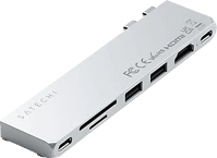 Satechi ST-HUCPHSS pro hub slim, multiport adapter, 2x usb-c, 2x usb-a, hdmi, sd/microsd, ezüst kép