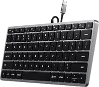 Satechi ST-UCSW1M Slim w1 type-c keyboard grey/black us kép