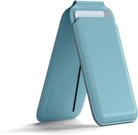 Satechi AP-MWSB Vegan-leather magnetic wallet stand, magsafe compatible - light blue kép